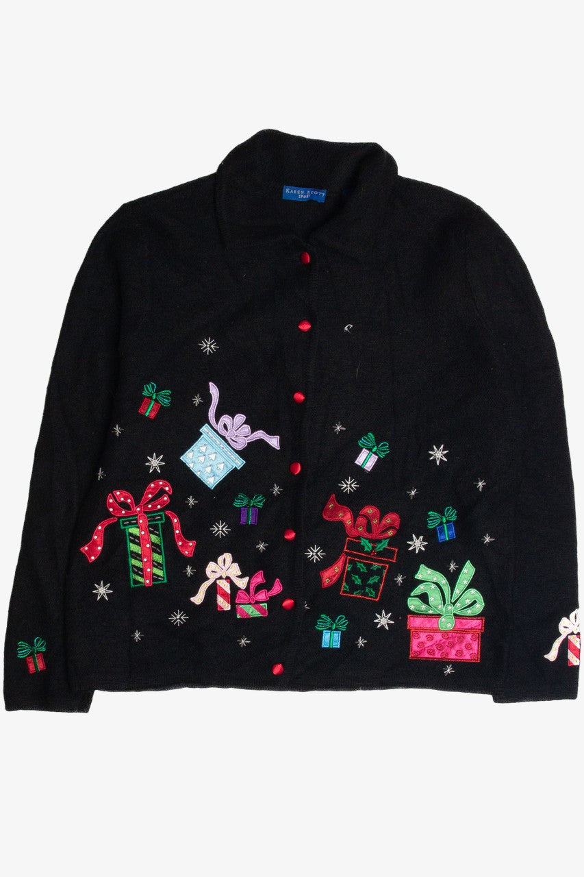 Vintage Black Ugly Christmas Cardigan 60884