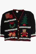 Vintage Black Ugly Christmas Cardigan 59597