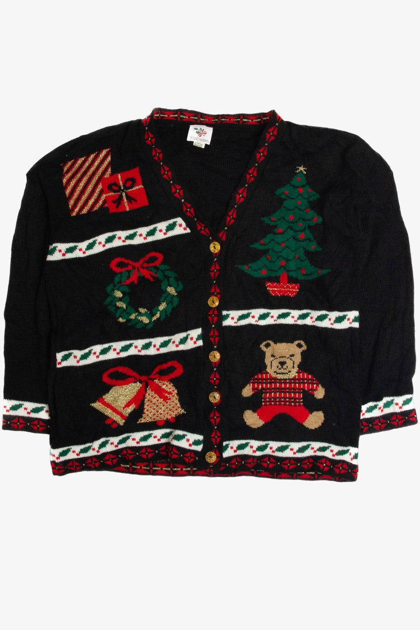 Vintage Black Ugly Christmas Cardigan 59597