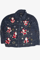 Vintage Blue Ugly Christmas Cardigan 59896