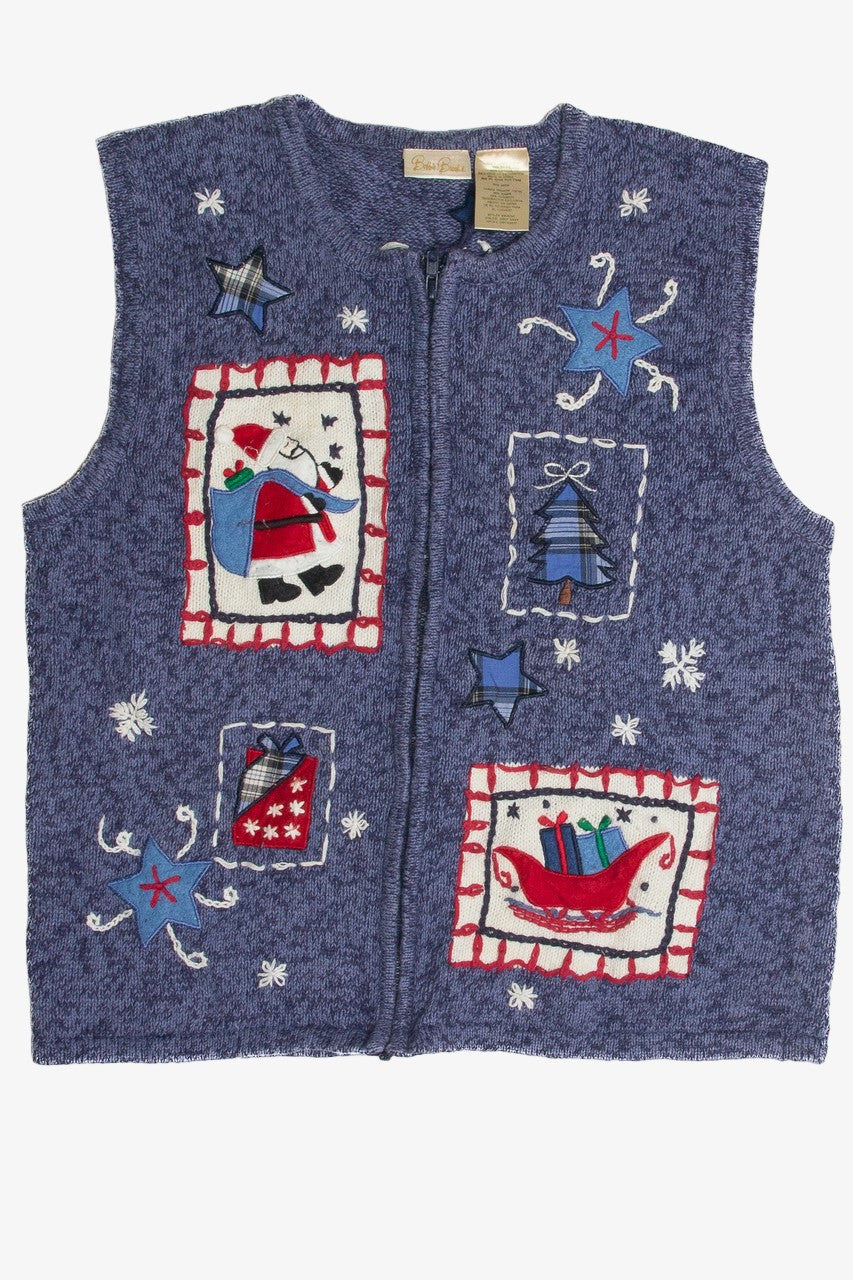 Vintage Blue Ugly Christmas Vest 60983