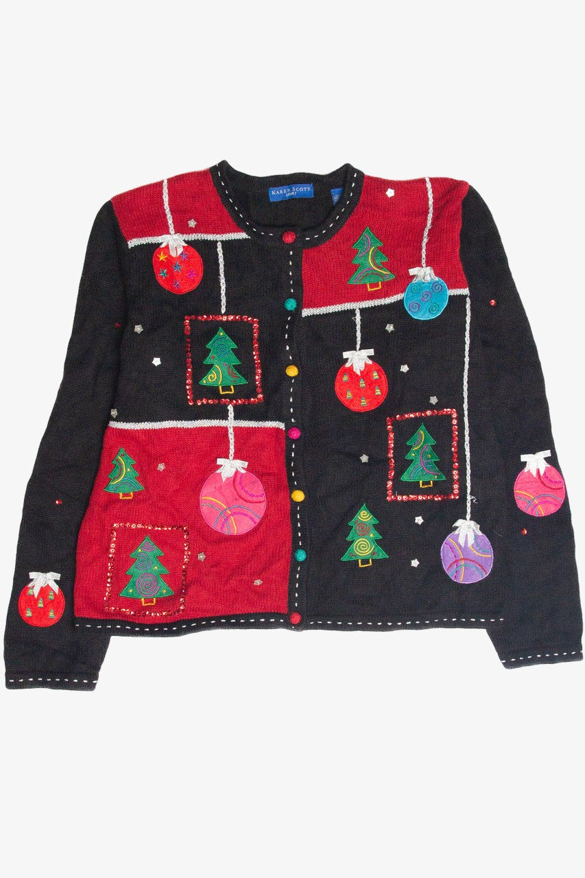 Vintage Black Ugly Christmas Cardigan 63372