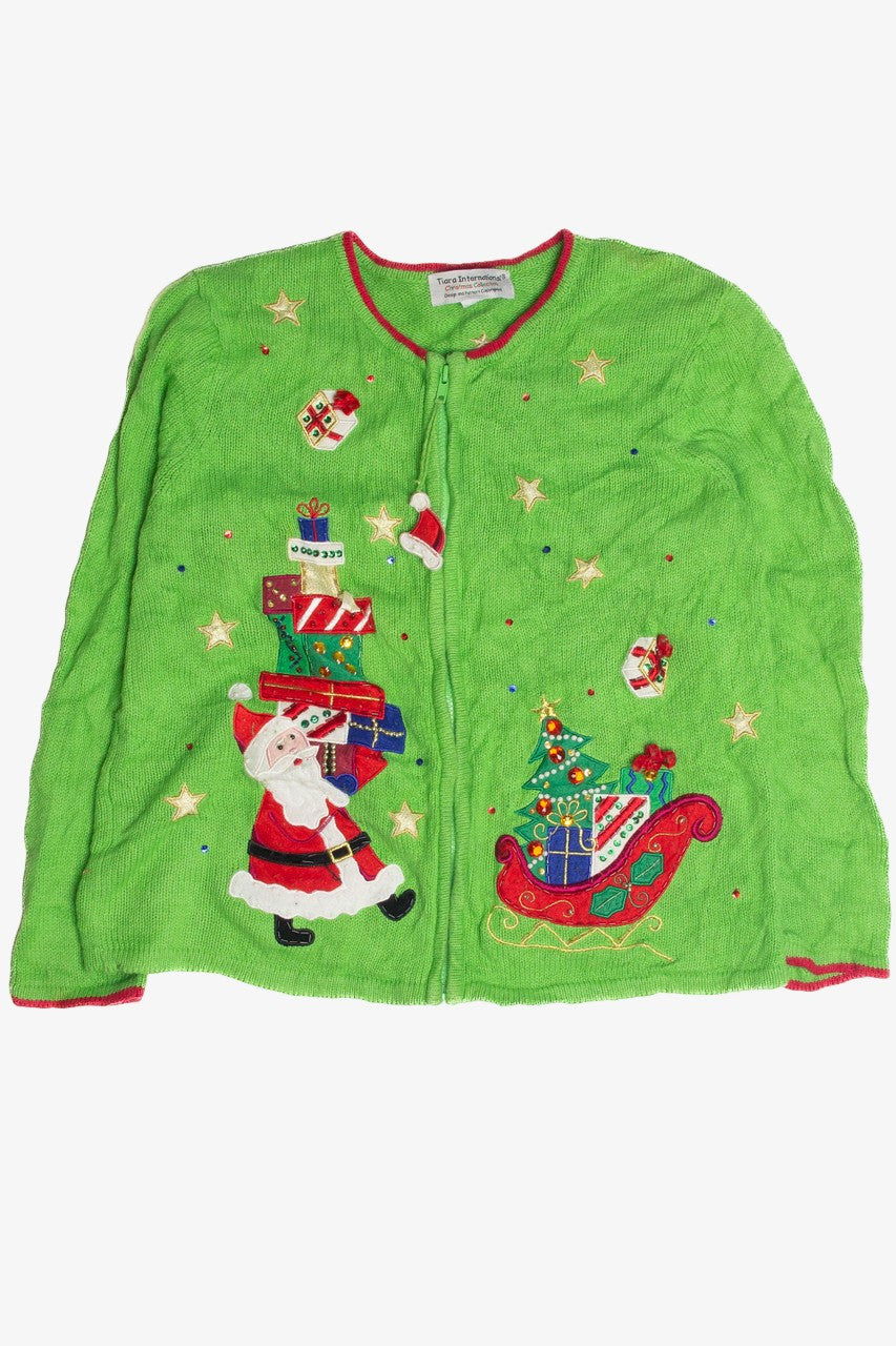 Vintage Green Ugly Christmas Cardigan 59824