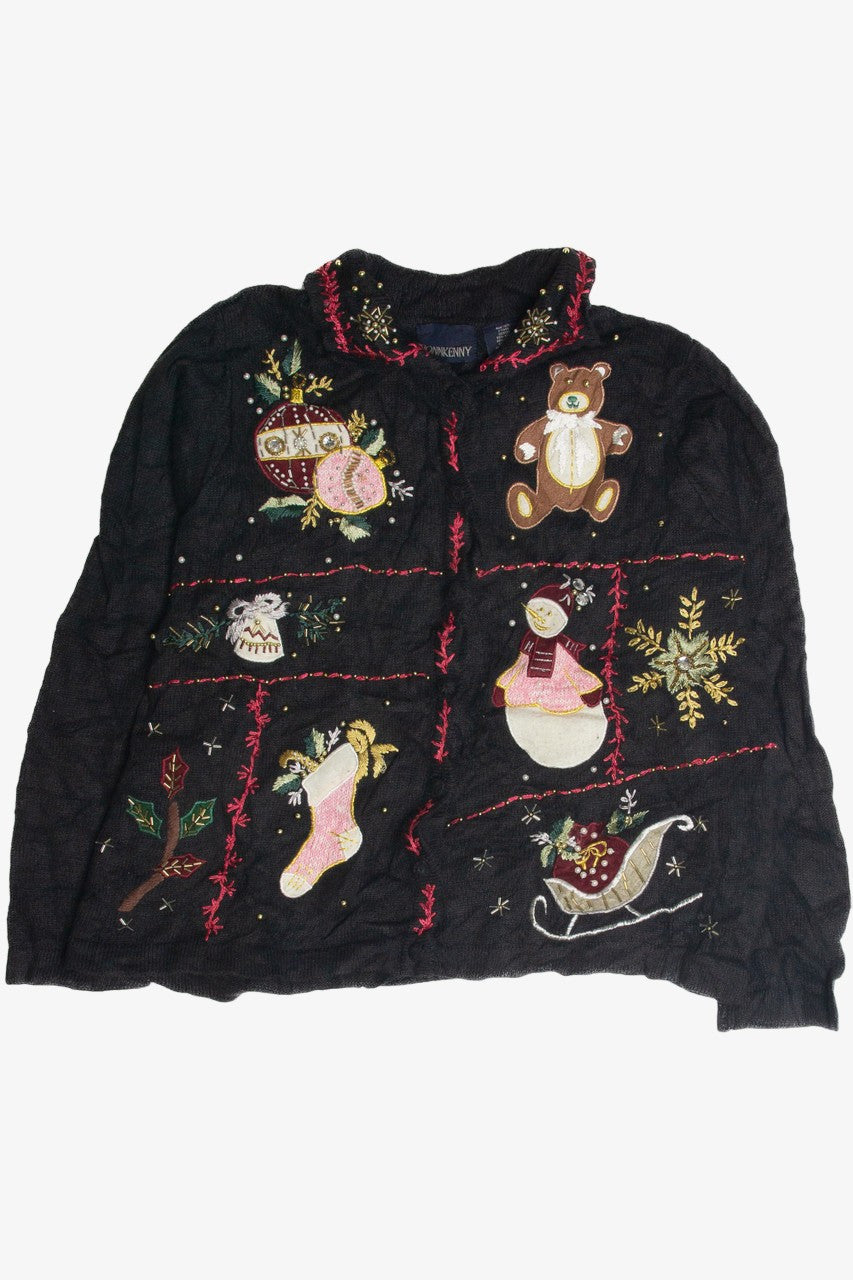 Vintage Black Ugly Christmas Cardigan 59720