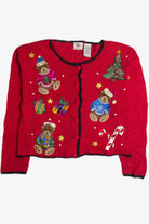 Vintage Red Ugly Christmas Cardigan