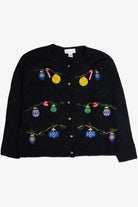 Vintage Black Ugly Christmas Cardigan 62315