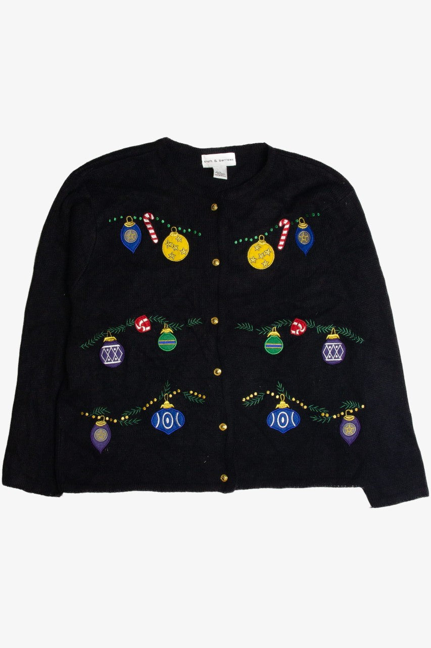 Vintage Black Ugly Christmas Cardigan 62315