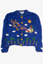 Vintage Blue Ugly Christmas Cardigan 60921