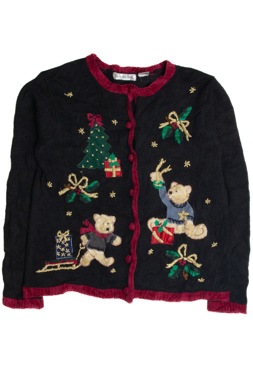 Vintage Black Ugly Christmas Cardigan 62518