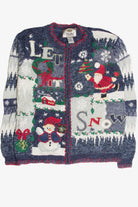 Vintage Blue Ugly Christmas Cardigan 59904