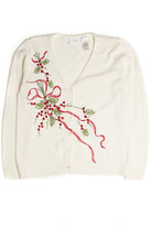 Vintage White Ugly Christmas Cardigan 62688