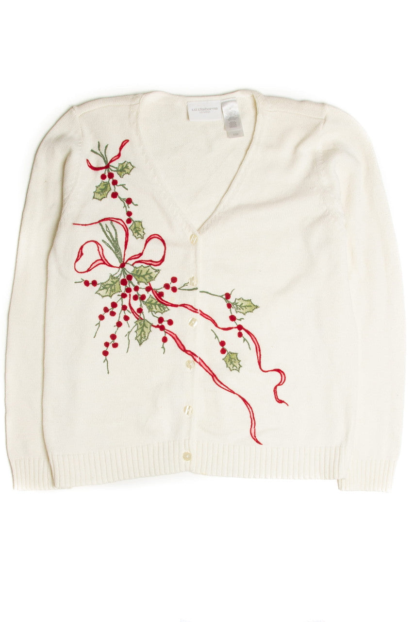 Vintage White Ugly Christmas Cardigan 62688