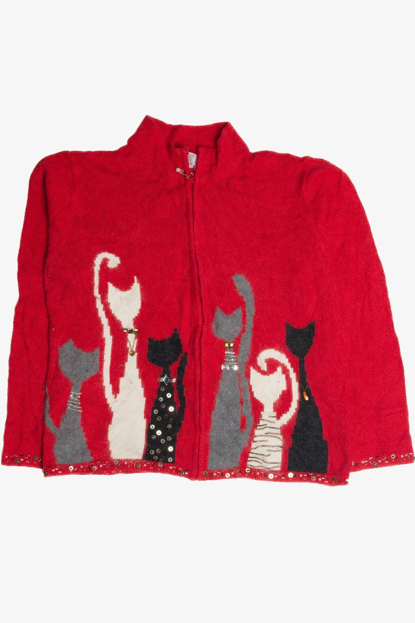 Vintage Red Ugly Christmas Cardigan 62556