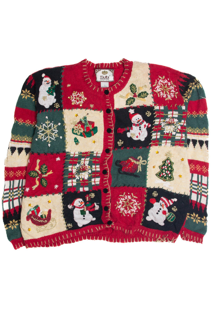 Vintage Red Ugly Christmas Cardigan 62430