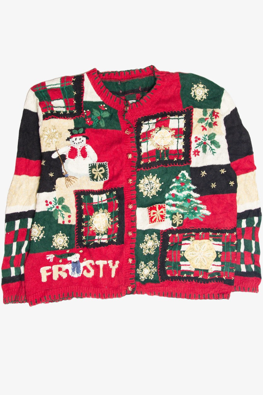 Vintage Red Ugly Christmas Cardigan 63175