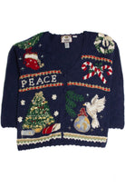 Vintage Blue Ugly Christmas Cardigan 62805