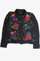 Vintage Black Ugly Christmas Cardigan 62392