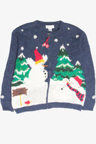 Vintage Blue Ugly Christmas Cardigan 63001