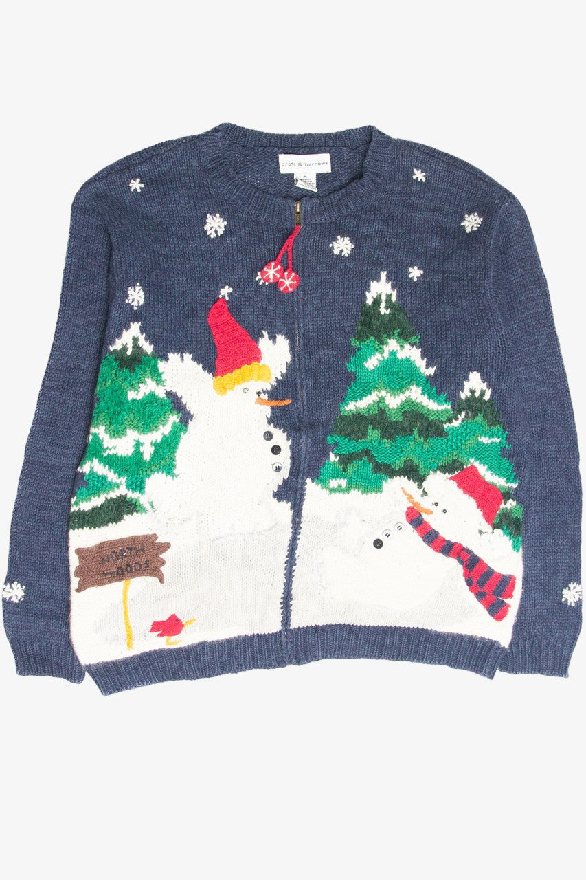 Vintage Blue Ugly Christmas Cardigan 63001