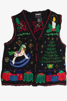 Vintage Black Ugly Christmas Vest 59734