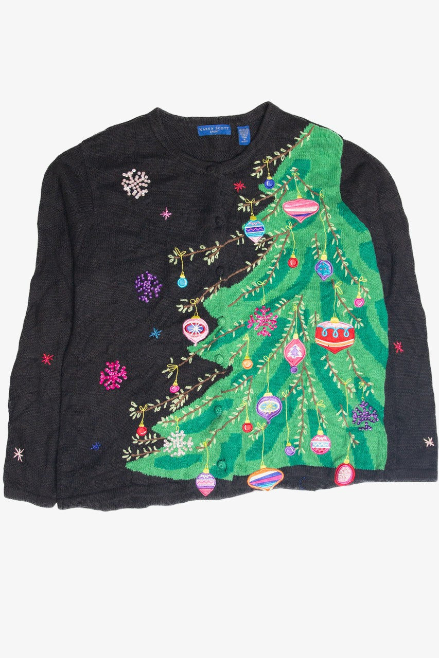 Vintage Black Ugly Christmas Cardigan 63238