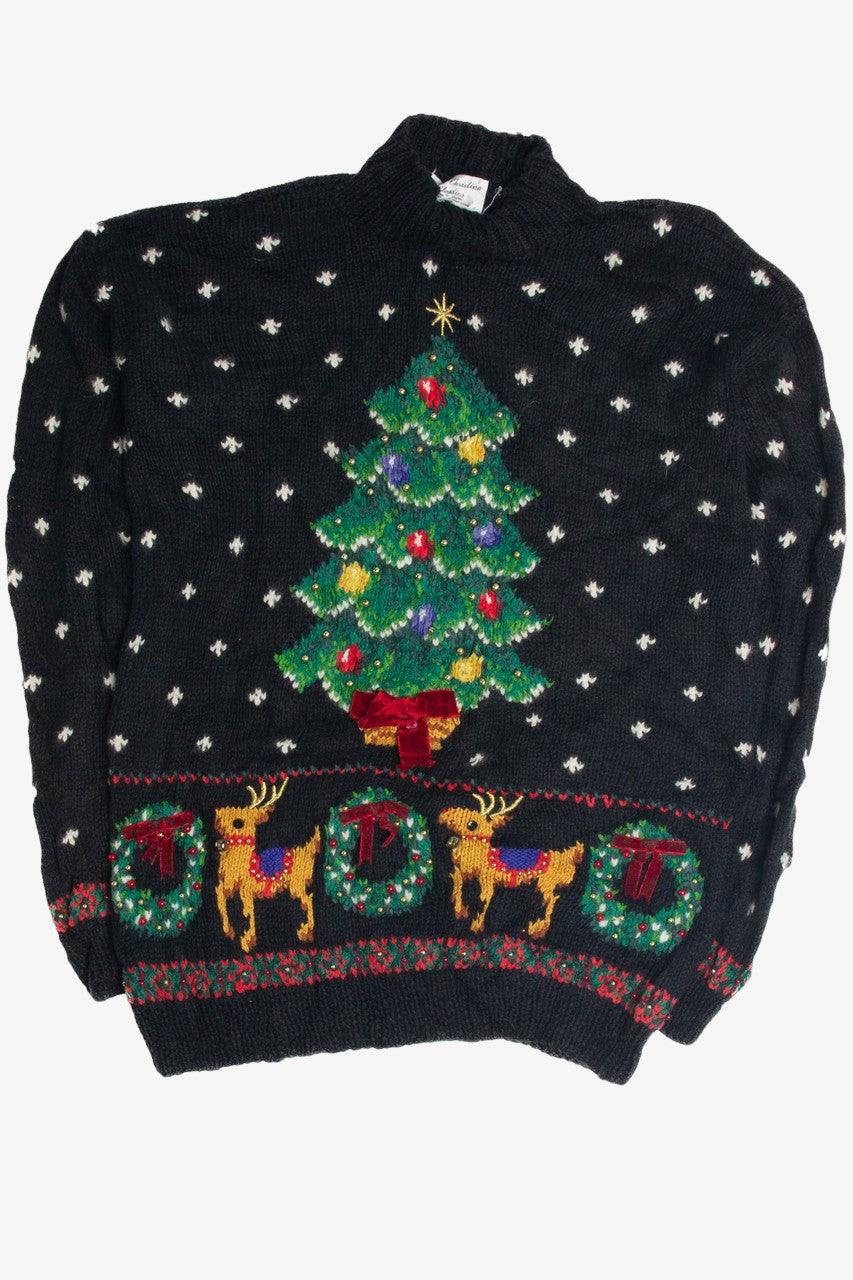 Vintage Black Ugly Christmas Sweater 62433