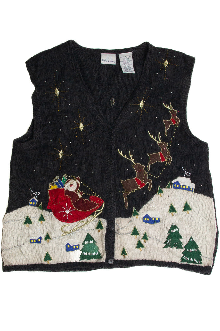 Vintage Black Ugly Christmas Vest 59738