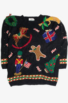 Vintage Black Ugly Christmas Sweater 62460