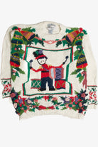Vintage White Ugly Christmas Sweater 60877