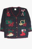 Vintage Black Ugly Christmas Cardigan 63355