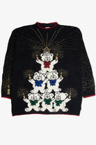 Vintage Black Ugly Christmas Sweater 62623
