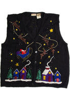 Vintage Black Ugly Christmas Vest 59683