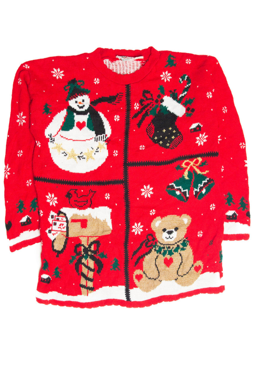 Vintage Red Ugly Christmas Pullover 63337