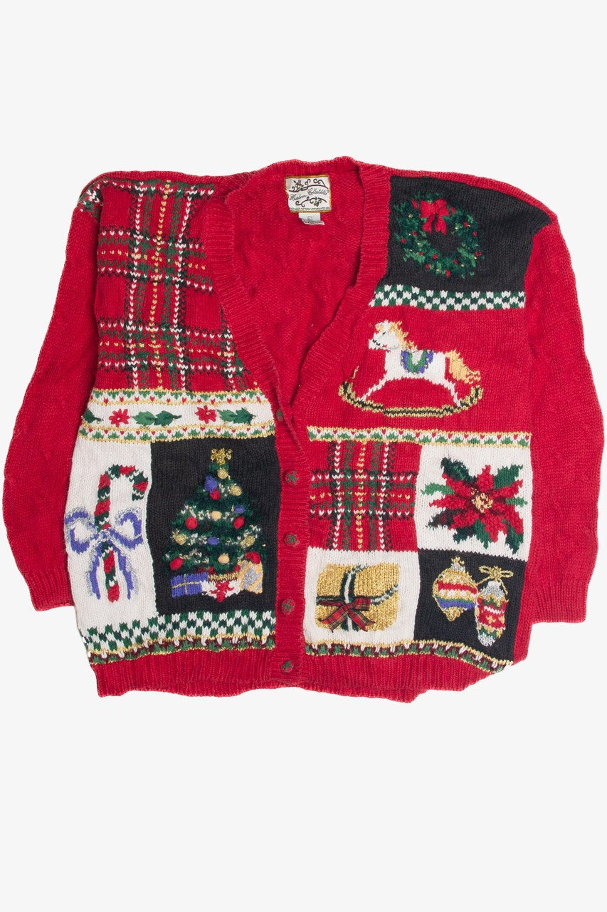 Vintage Red Ugly Christmas Cardigan 62428