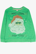 Santa "Too Cool For Yule" Holiday Sweatshirt