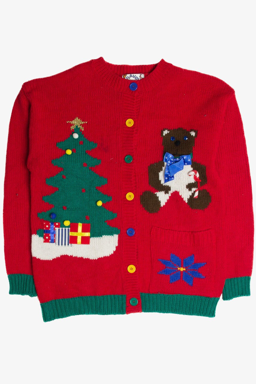 Vintage Red Ugly Christmas Cardigan 62779