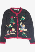 Vintage Black Ugly Christmas Cardigan 63295