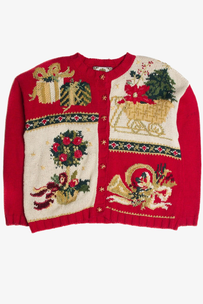 Vintage Red Ugly Christmas Cardigan 62810