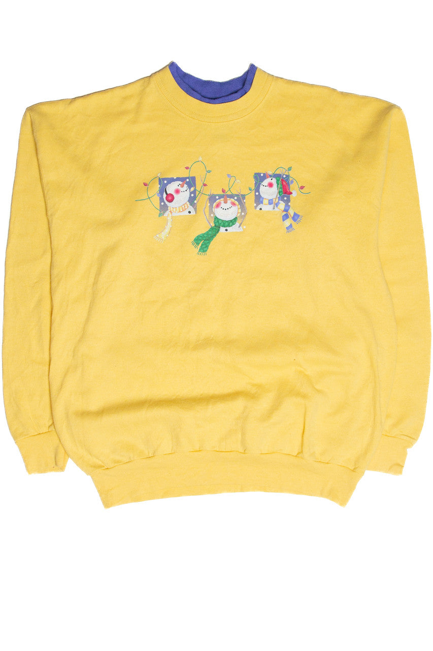 Vintage Yellow Ugly Christmas Sweatshirt 63014