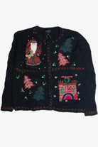 Vintage Black Ugly Christmas Cardigan 62347