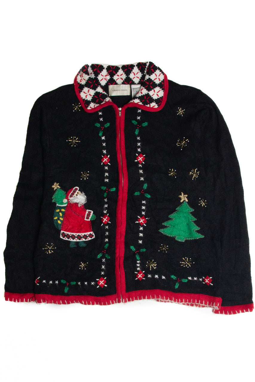 Vintage Black Ugly Christmas Cardigan 62878
