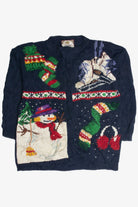 Vintage Blue Ugly Christmas Cardigan 59887