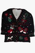Vintage Black Ugly Christmas Cardigan 62785