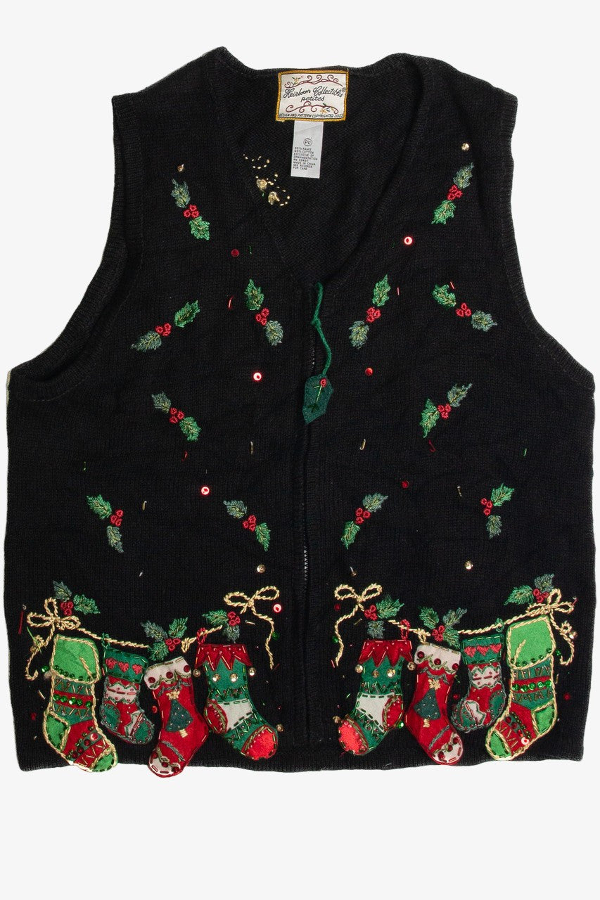 Vintage Black Ugly Christmas Vest 59637