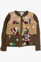Vintage Brown Ugly Christmas Cardigan 62792
