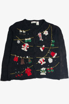 Vintage Black Ugly Christmas Cardigan 62426