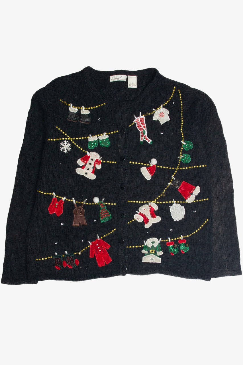 Vintage Black Ugly Christmas Cardigan 62426
