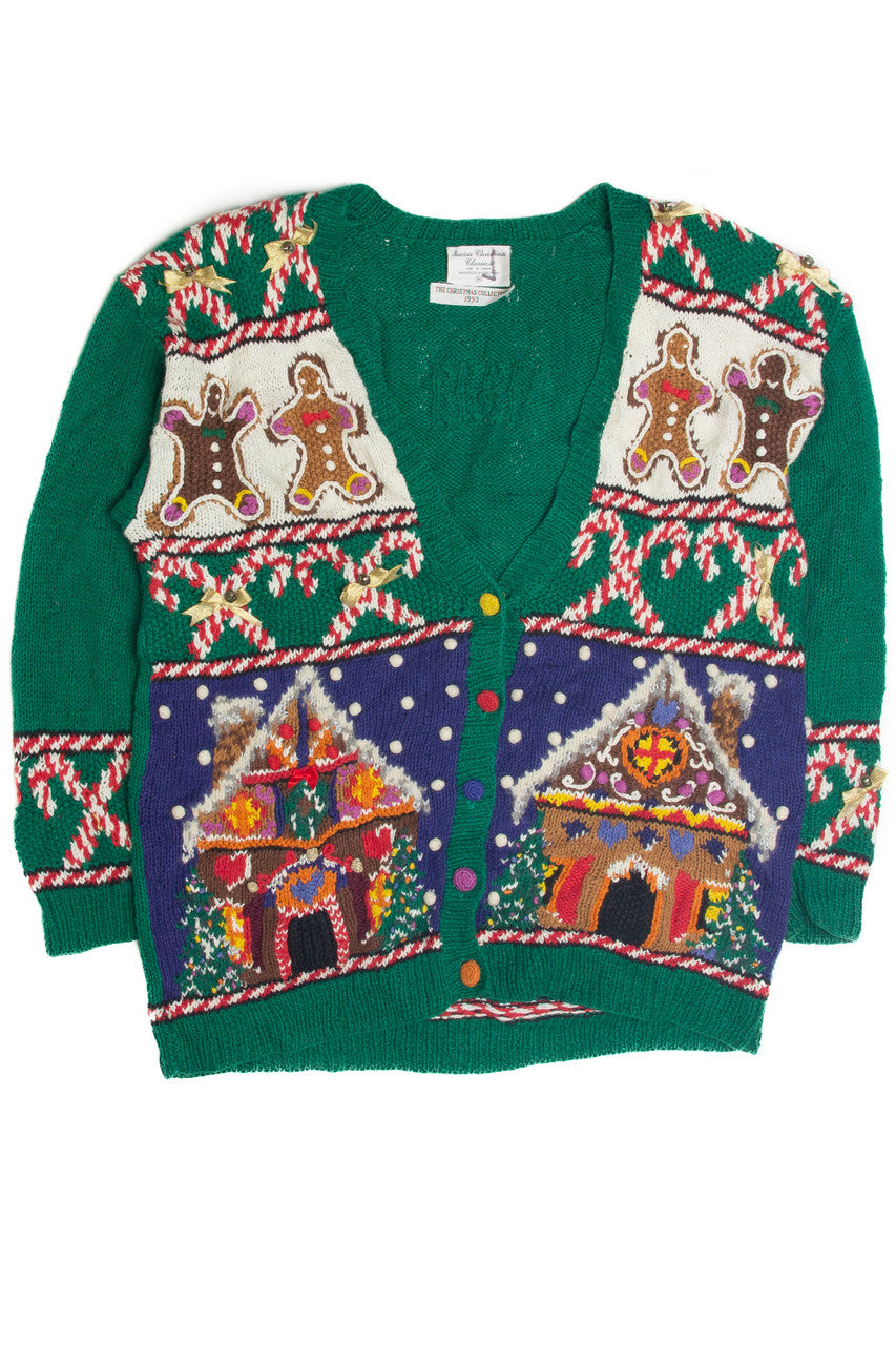 Vintage Green Ugly Christmas Cardigan 62360