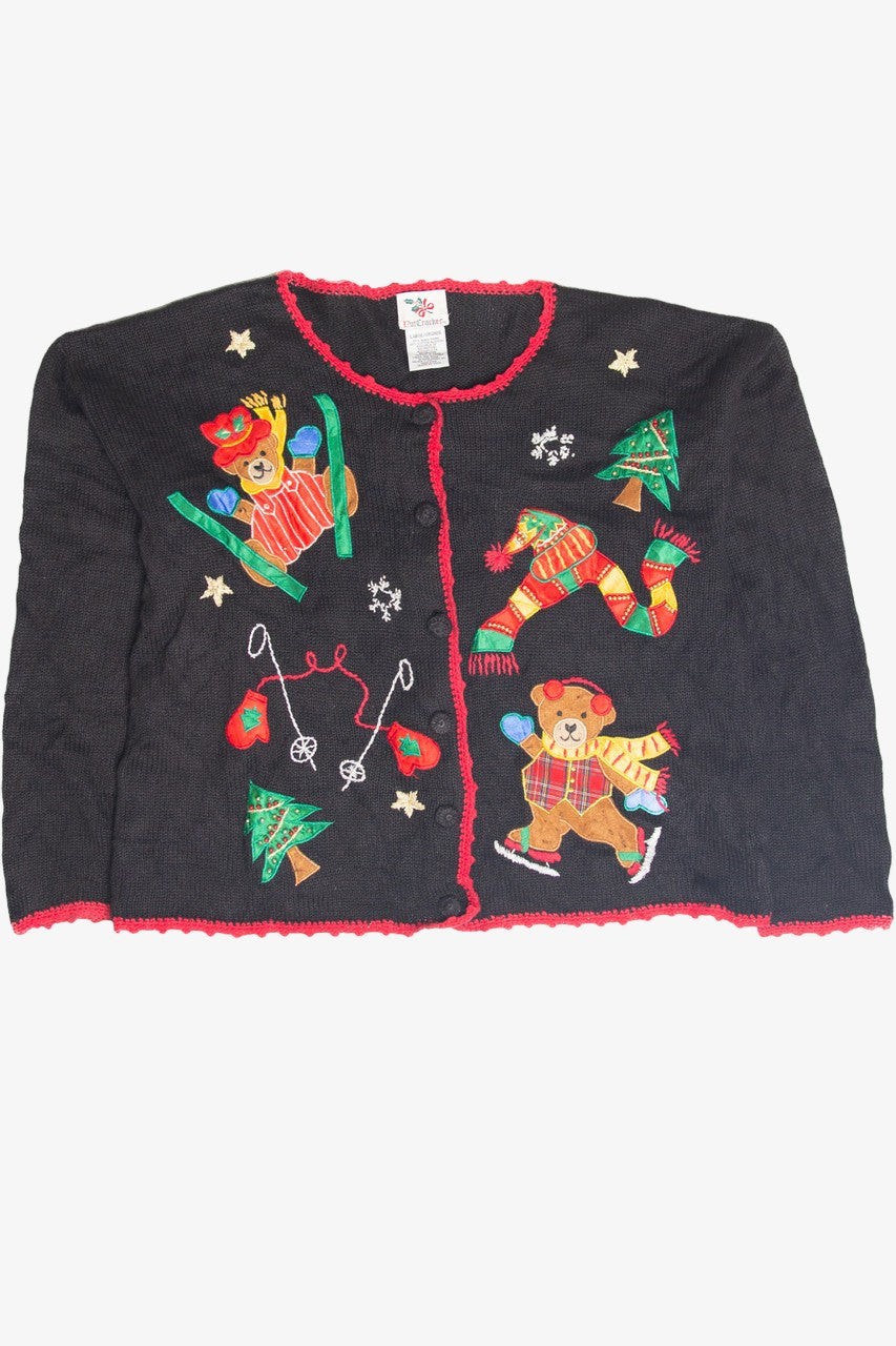 Vintage Black Ugly Christmas Cardigan 63223
