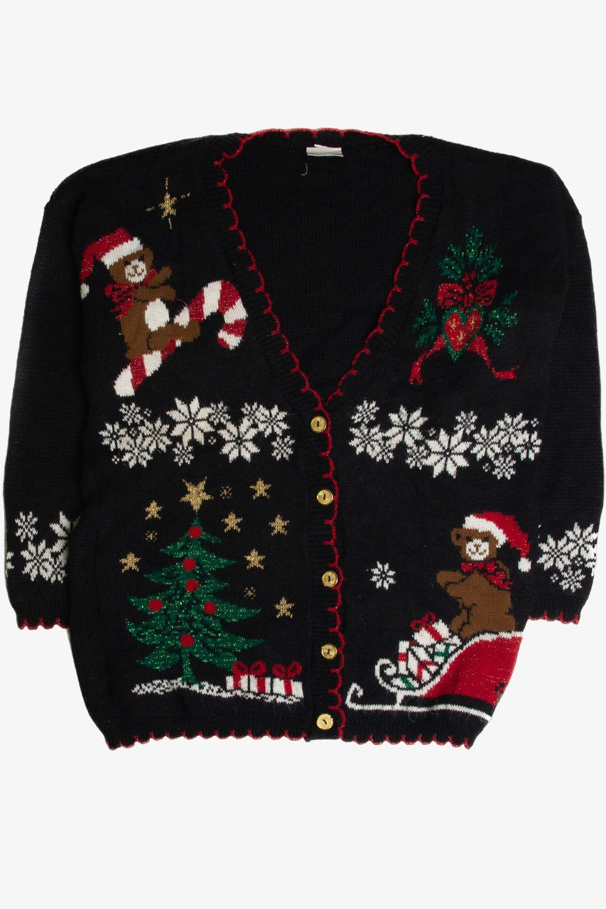 Vintage Black Ugly Christmas Cardigan 59680